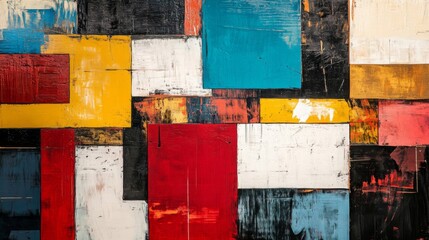 Abstract Art with Geometric Shapes and Vibrant Colors