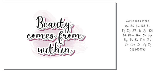 Beauty comes from within - Calligraphy art