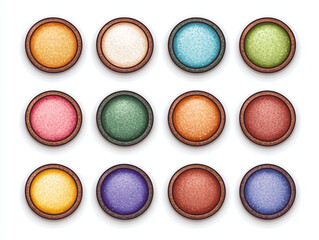 Colorful Circular Containers Design