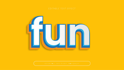 fun editable text effect with white blue orange bold gradient style