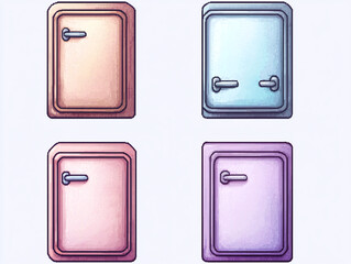 Pixel Art Refrigerator Doors - Colorful Design