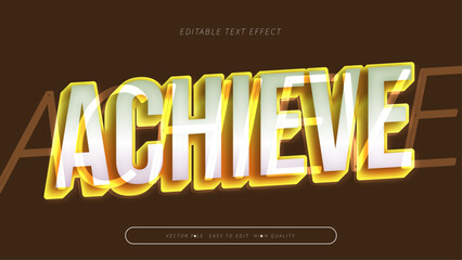 achieve editable text effect with brown silver gold bold gradient style