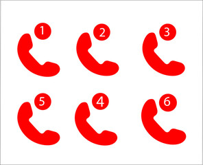 Missed call icon set