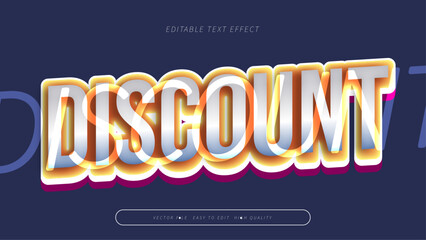 discount gradient text effect editable modern typography vector