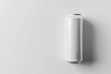 Single blank aluminum can on white background. (2)