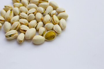 Roasted salted pistachios, delicious snack