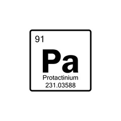 periodic table Protactinium line icon