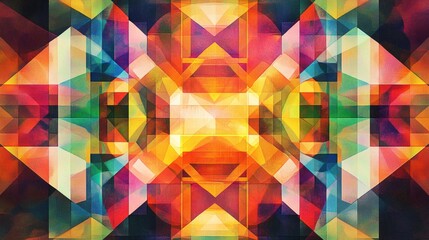 Obraz premium Abstract Geometric Pattern with Vibrant Colors