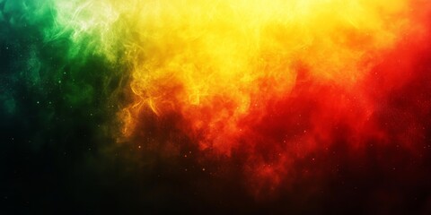 Obraz premium Abstract red yellow green noisy gradient background, illuminated patterns texture album cover, vibrant color transitions, Generative AI