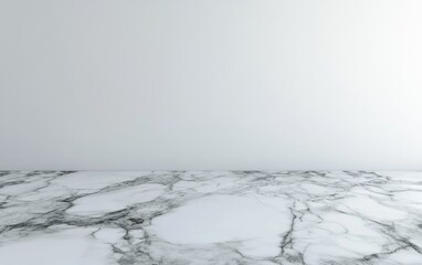 Obraz premium White marble floor against a white wall.