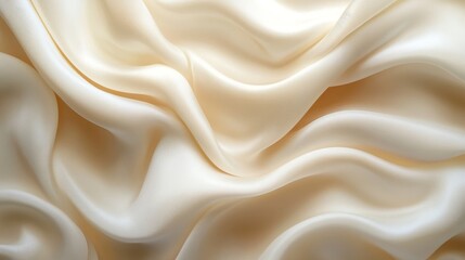 Obraz premium Abstract light beige vanilla smooth gradient background, neon highlights texture album cover, minimalistic style, Generative AI