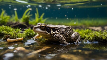Obraz premium African Clawed Toad Life Cycle: A Visual Story of Transformation