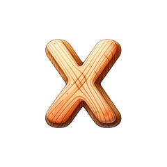 Obraz premium A stylized wooden letter 