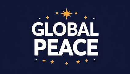 Global Peace message with stars design