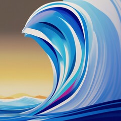abstract blue wave