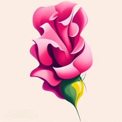 pink rose illustration