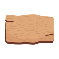 Wooden Sign Board Illustration. Isolated Vector in Cartoon Style