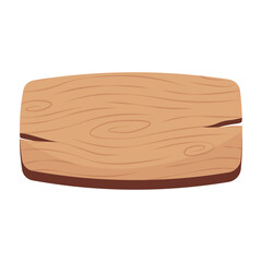 Wooden Sign Board Illustration. Isolated Vector in Cartoon Style