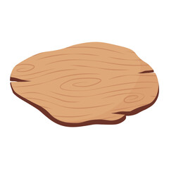 Wooden Sign Board Illustration. Isolated Vector in Cartoon Style