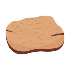 Wooden Sign Board Illustration. Isolated Vector in Cartoon Style