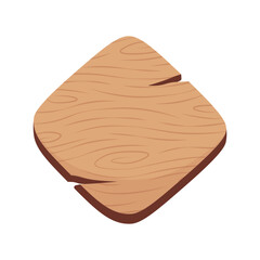 Wooden Sign Board Illustration. Isolated Vector in Cartoon Style