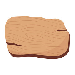Wooden Sign Board Illustration. Isolated Vector in Cartoon Style