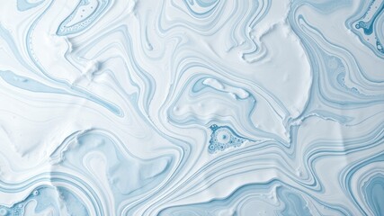Obraz premium Abstract Swirling Blue and White Paint Texture Background