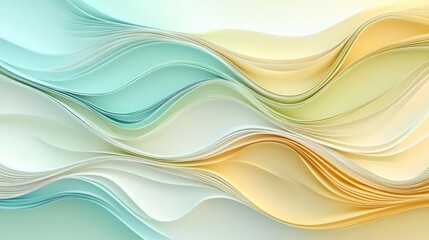 Obraz premium Soft Colorful Wave Patterns in Abstract Design for Background Use