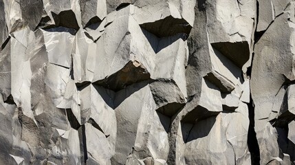 Icelandic basalt columns, geological formation, texture background.