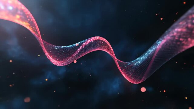 DNA double helix genetic material. Gene sequencing abstract design. Floating in space background, 
science, abstract, biology, biotechnology, molecular, health, genetic