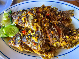 Tilapia fish, a typical Balinese fish dish