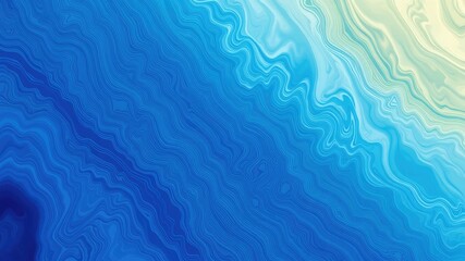 Abstract Blue and Beige Swirling Wave Pattern Background