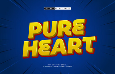 pure heart editable text effect with a love flower and girl text style