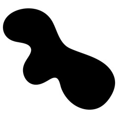 Rough and cute hand-drawn shape (black)