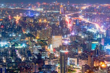 	台湾　台北101からの夜景