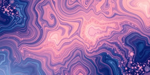 Fototapeta premium Abstract Swirling Galaxy Pattern with Pink and Purple Hues and Glittering Stardust