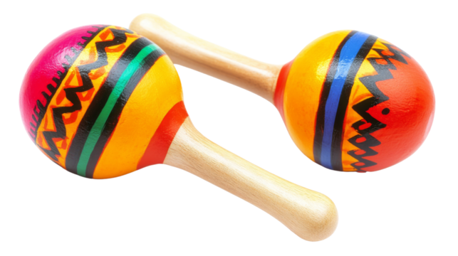 Maracas, isolated on transparent background