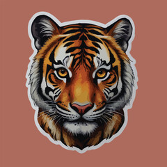 Tiger Stickers Victor Design