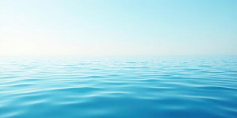 Obraz premium Serene Ocean Vista A Tranquil Seascape of Calm Waters Under a Pale Sky
