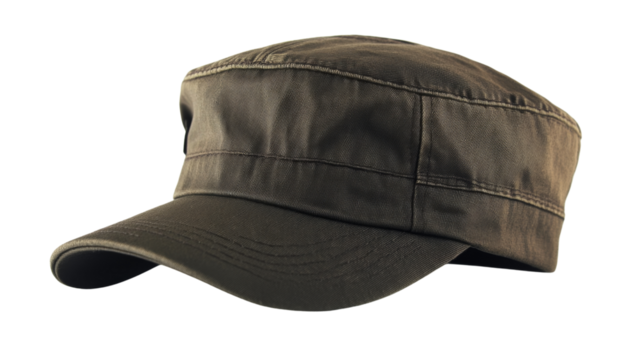 Military cap, isolated on transparent background