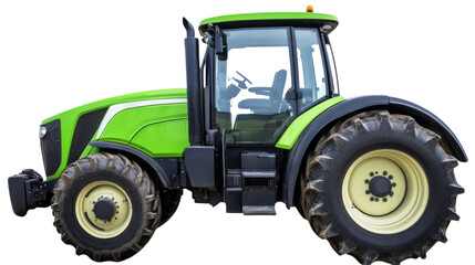 Obraz premium Modern agricultural tractor, isolated on transparent background