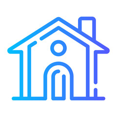home Line Gradient Icon