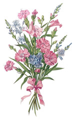 Obraz premium PNG Elegant floral bouquet illustration