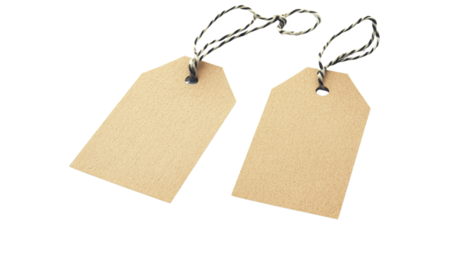 Name tags, isolated on transparent background