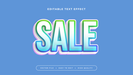 modern neon sale text effect editable vector typography