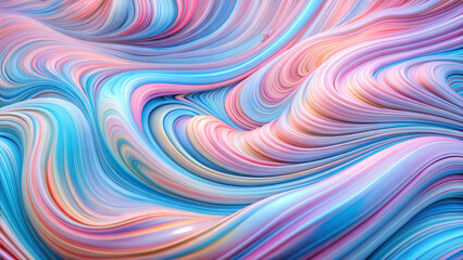Obraz premium Teal and pink wavy psychedelic abstract texture