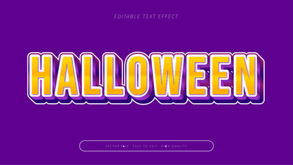 halloween editable text effect with yellow orange and purple bold gradient style