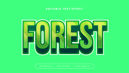 forest editable text effect with green bold gradient style