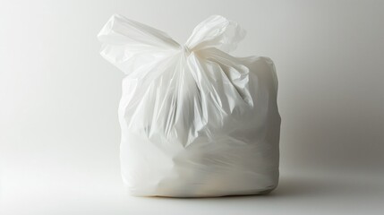 Obraz premium Cargo in white plastic bag on a white background
