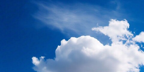 The background of the blue sky with white clouds is very beautiful